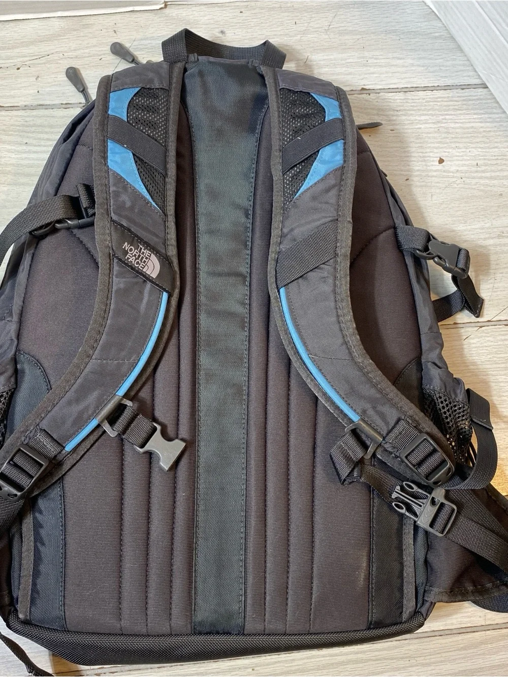 The North Face Borealis Backpack Blue Black Hiking School Travel Daypack Used